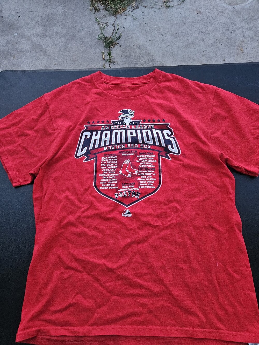 Boston Red Sox 2013 World Series Champions Y2K MLB Majestic Tee